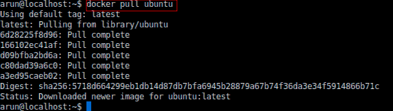 Extrayendo la imagen de Docker Ubuntu