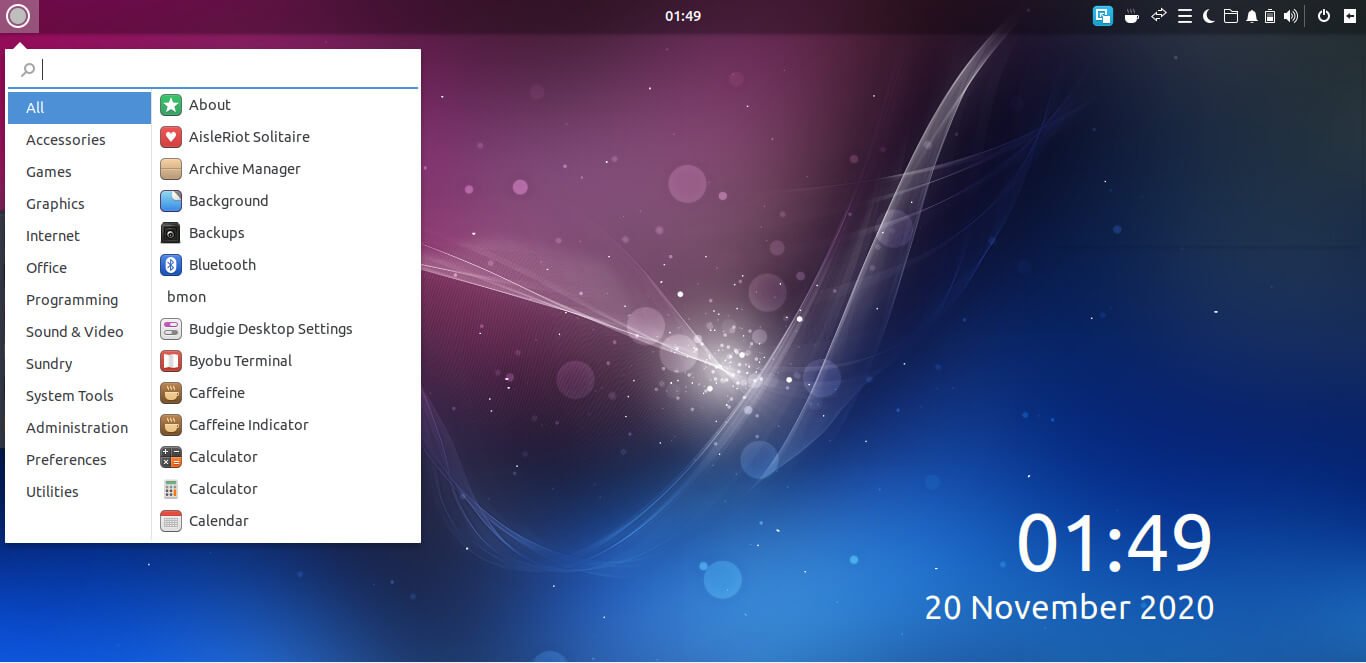 Budgie-desktop en Ubuntu 20.04