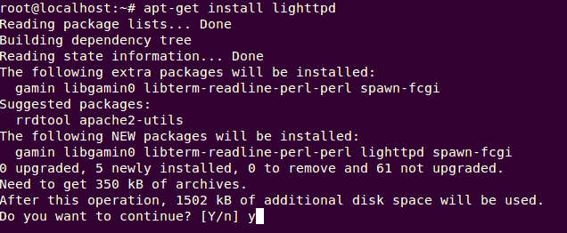 instalar lighttpd ubuntu