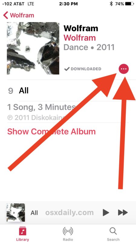 Cómo eliminar música en iOS 