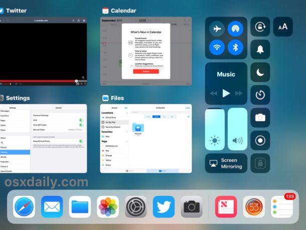 App Switcher abierto en iPad