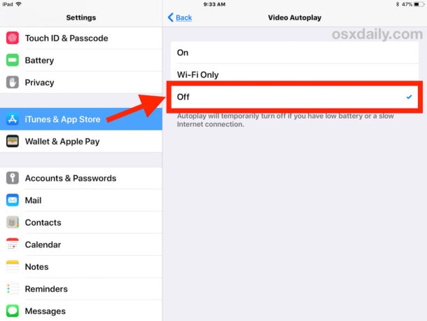 Desactive la reproducción automática de video en la App Store de iOS