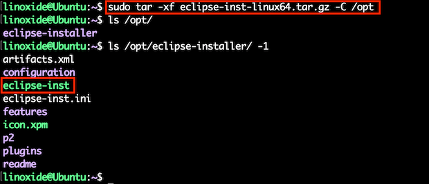 Instalador de Eclipse: eclipse-inst