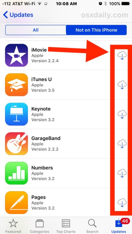 Acceda y descargue aplicaciones compradas que no están en su dispositivo iOS sin iTunes