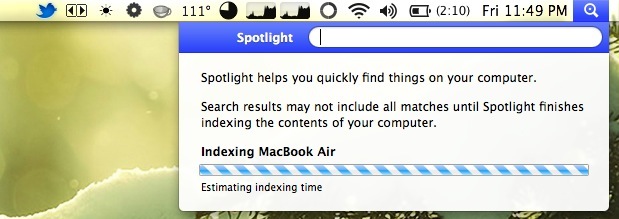 Habilitar Spotlight en OS X Lion