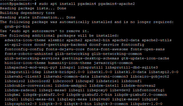 instalar pgadmin4 en Ubuntu 18.04 LTS