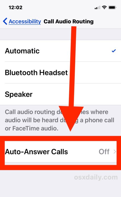 Habilitar la respuesta automática de llamadas de iPhone