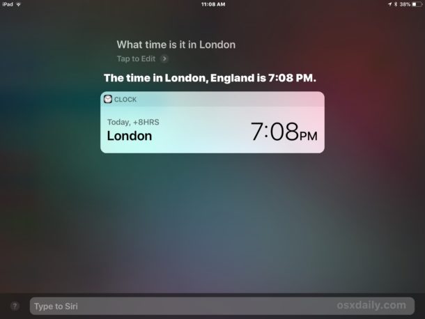 Escribe para responder a Siri con un comando en iOS