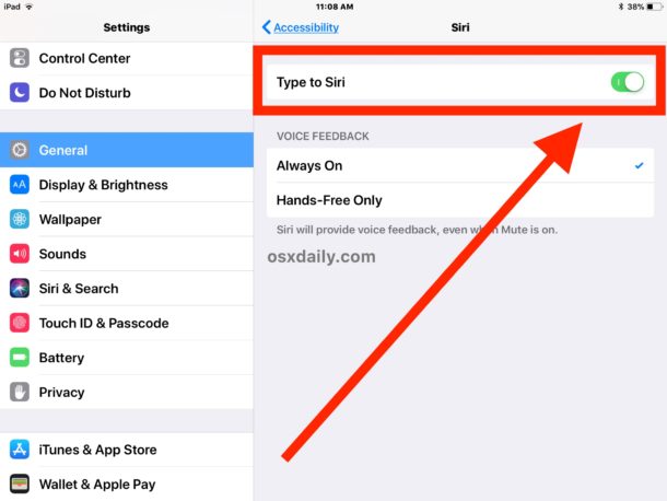 Cómo habilitar y usar Type to Siri en iOS