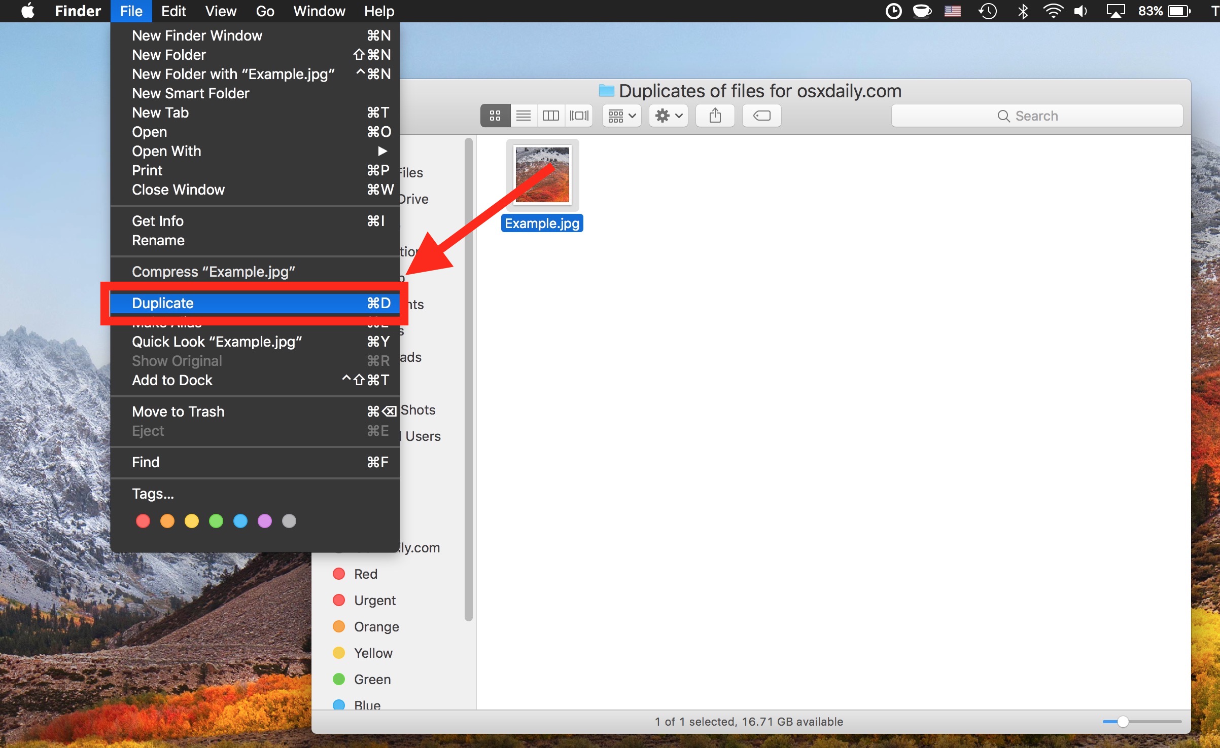 Cómo hacer una copia de un archivo o carpeta duplicado en Mac
