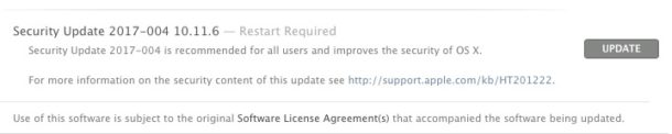 Actualización de seguridad para Mac OS X disponible por separado