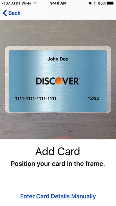 Agregar nuevas tarjetas a Apple Pay 