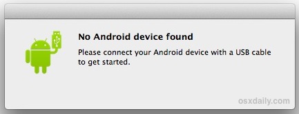 No se encontró ningún error en el dispositivo Android