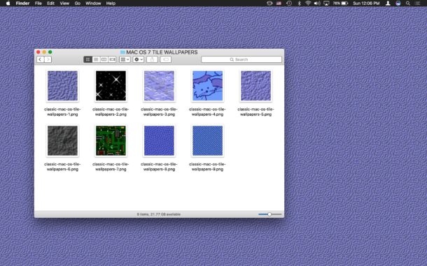 Fondo de pantalla clásico de Mac OS con Mac OS X.