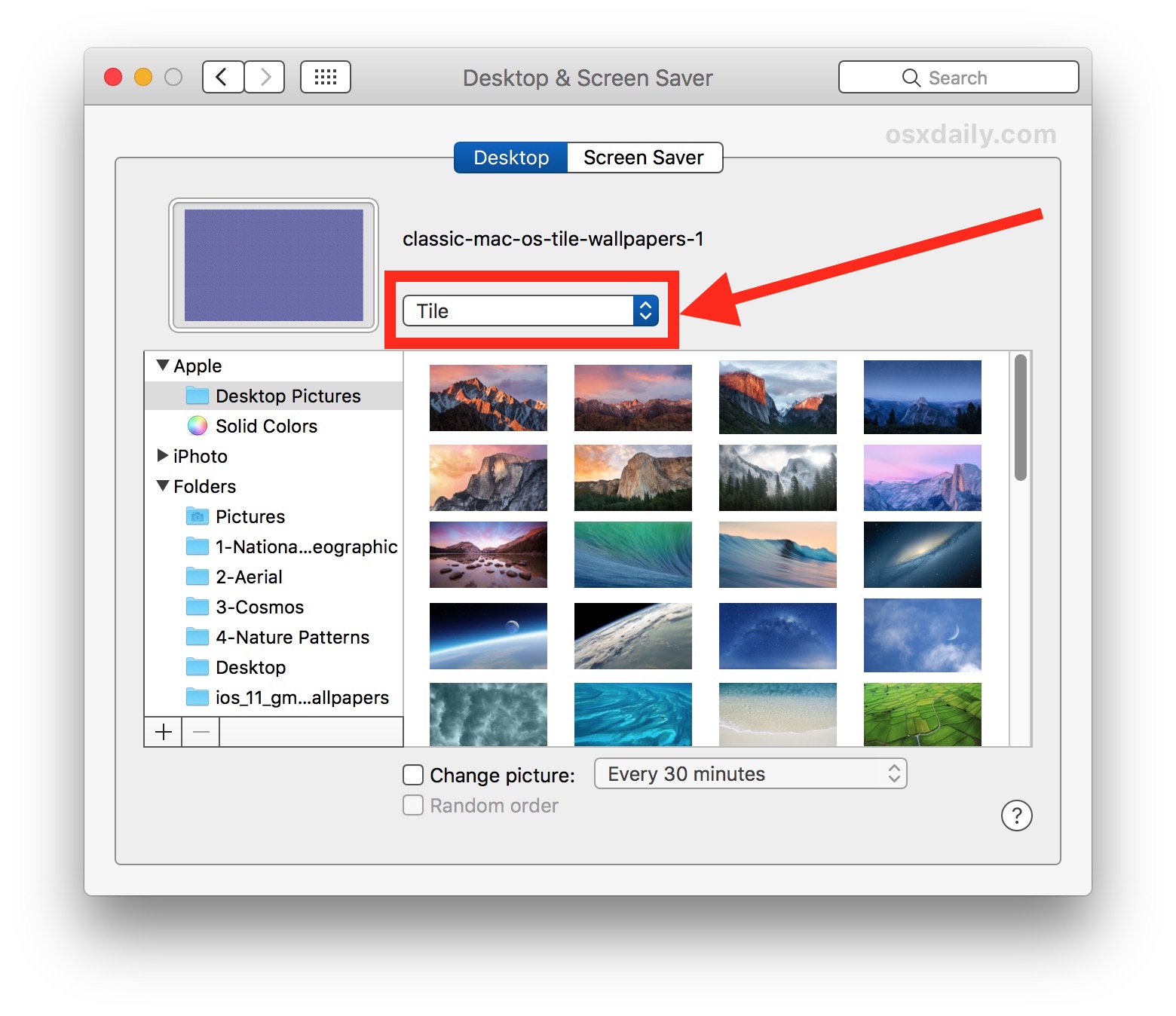 Cómo colocar un fondo de pantalla en Mac OS