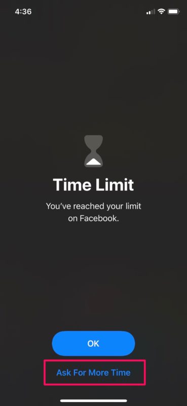 Cómo ocultar la aplicación de Facebook en iPhone y iPad con Screen Time