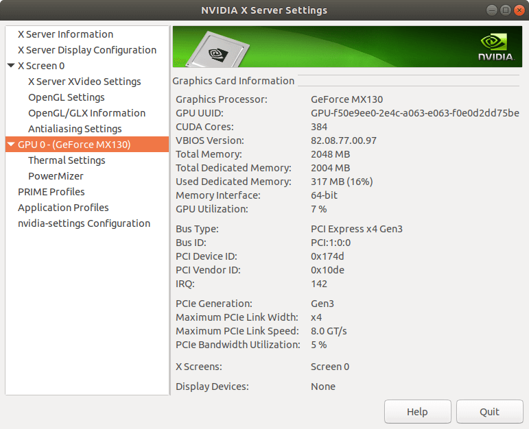 Configuración del servidor NVIDIA X