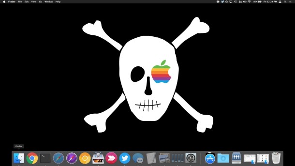 Fondos de escritorio Mac Pirate Flag retro Mac desktop
