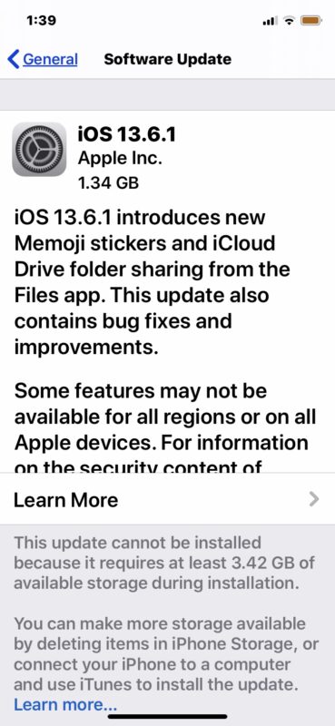 Descarga iOS 13.6.1