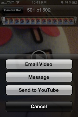 Enviar mensaje de video desde iPhone
