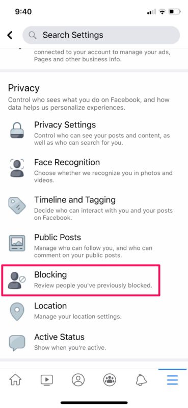 Cómo bloquear y desbloquear a alguien en Facebook