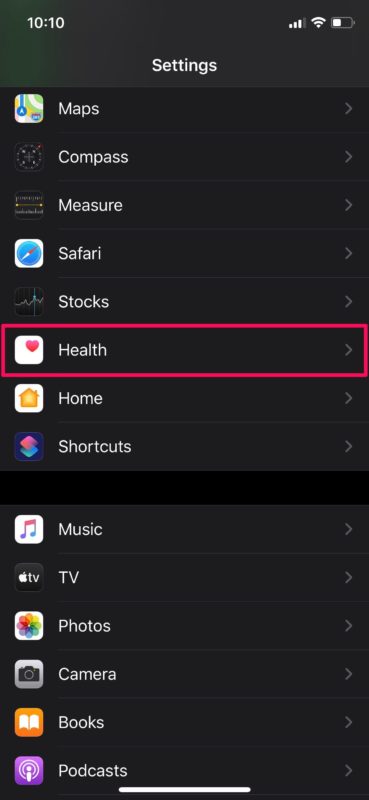 Cómo eliminar todos los datos de salud del iPhone