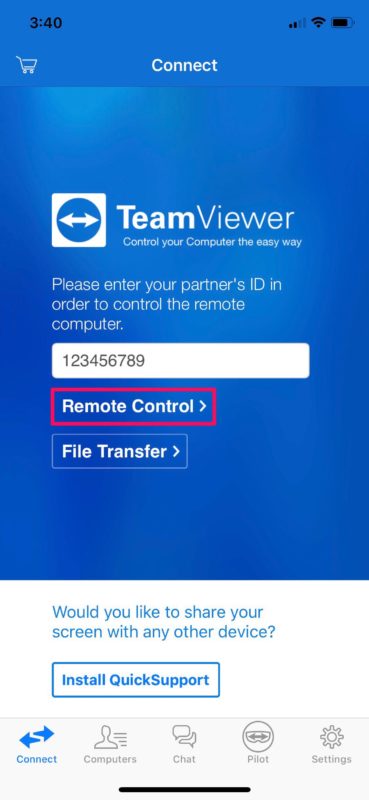 Cómo controlar de forma remota su computadora con Windows con TeamViewer en su iPhone