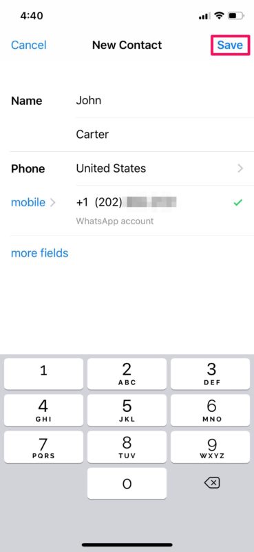 Cómo agregar manualmente un contacto de WhatsApp en iPhone / Android