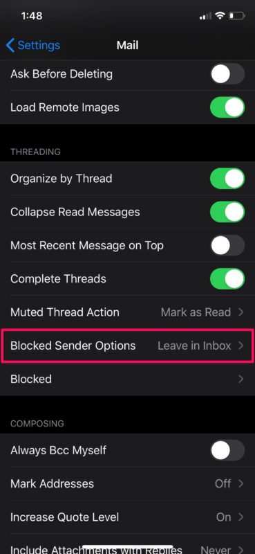 Cómo bloquear una dirección de correo electrónico de remitentes en iPhone y iPad