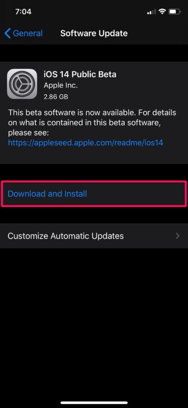 Cómo instalar iOS 14 Public Beta en iPhone