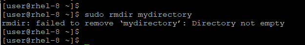 eliminar un directorio en Linux