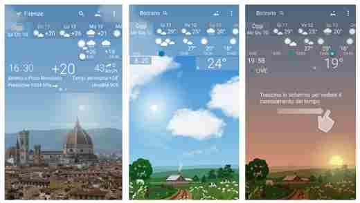 aplicación meteorológica de Android