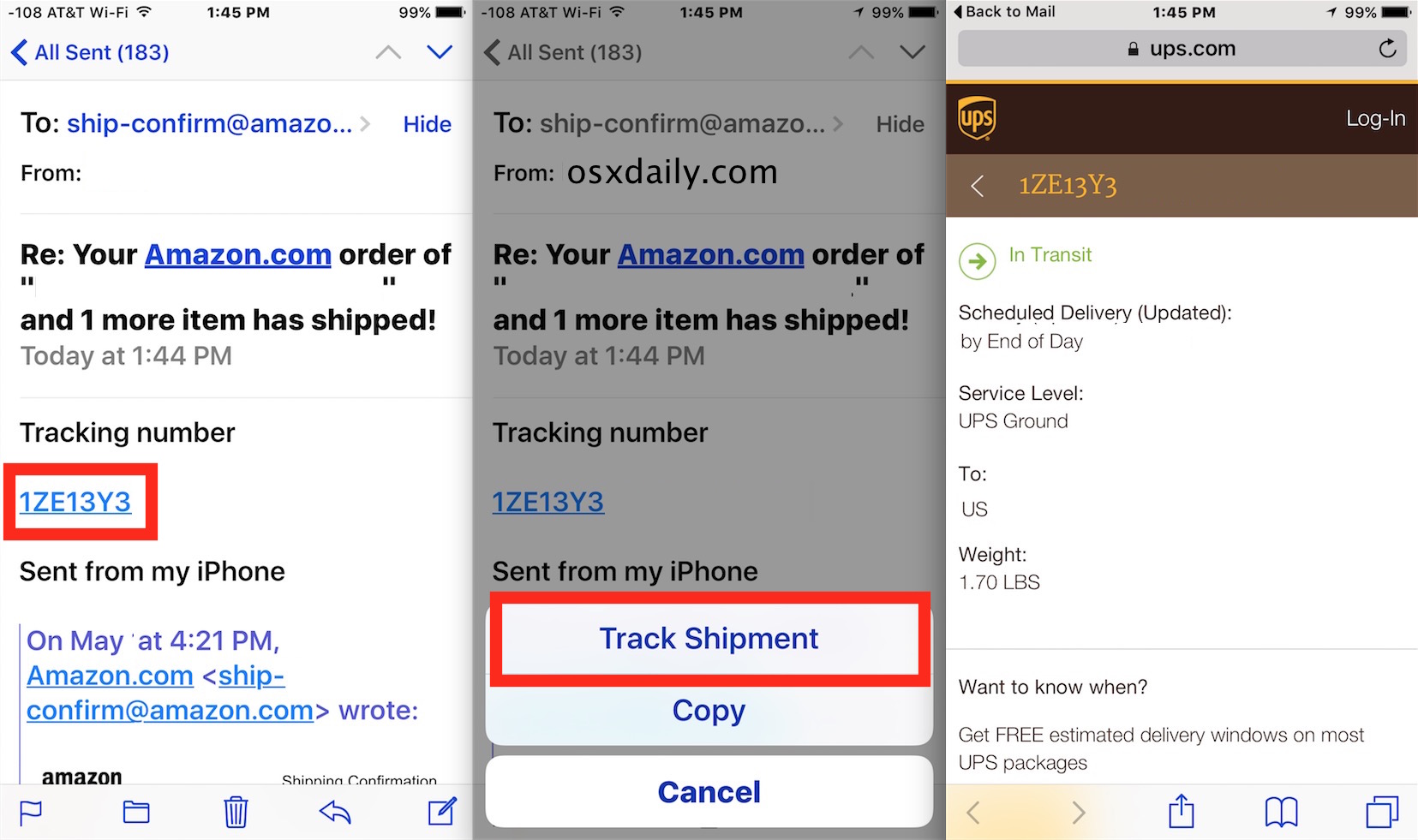 Cómo rastrear un paquete o envío en iPhone