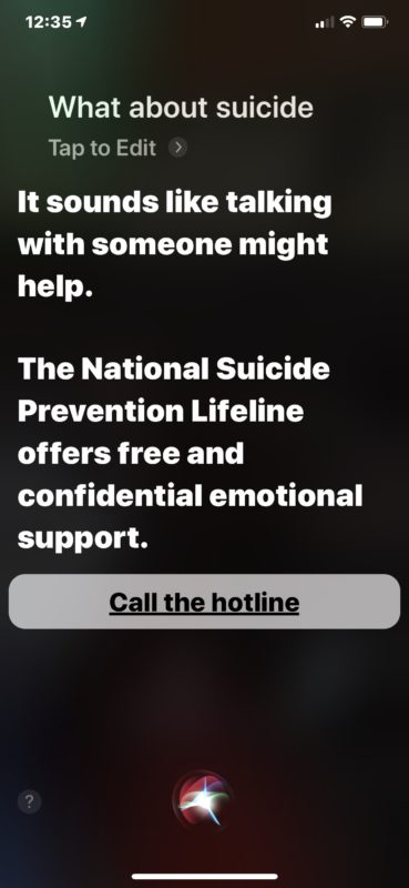 Siri sugiere ayuda suicida en iPhone 