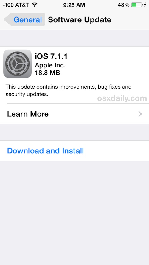 Actualice el software del iPhone con la actualización OTA de iOS