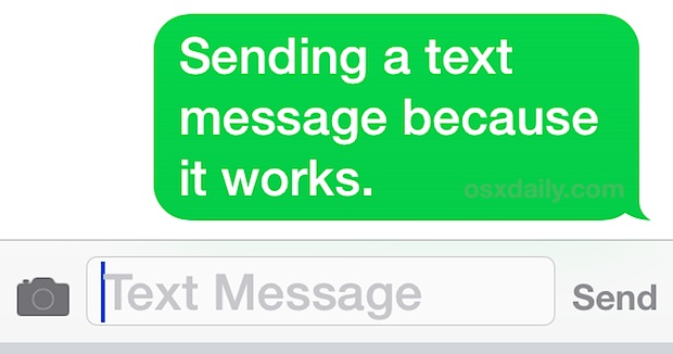 iMessage deshabilitado, usando mensajes de texto en su lugar