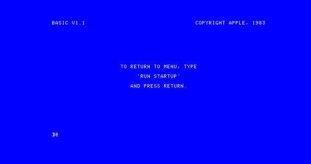 Pantalla de inicio de Apple II