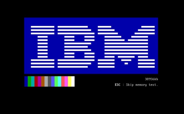 Pantalla de inicio de IBM