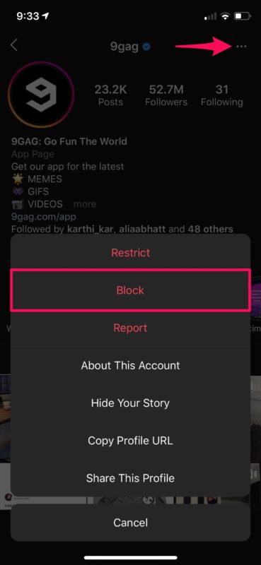 Cómo bloquear y desbloquear a alguien en Instagram