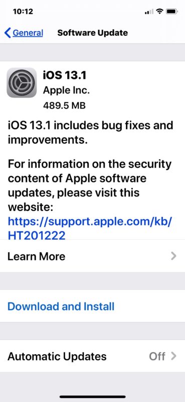 Descarga iOS 13.1 para iPhone