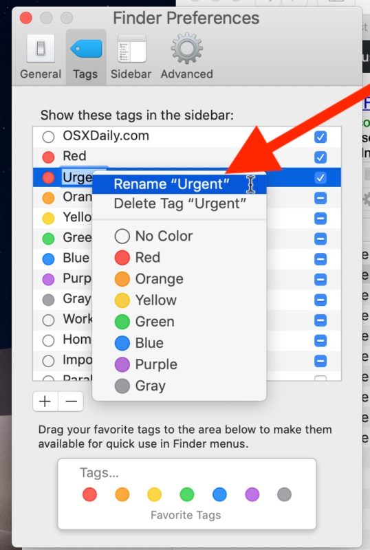 Cómo cambiar el nombre de las etiquetas en Mac