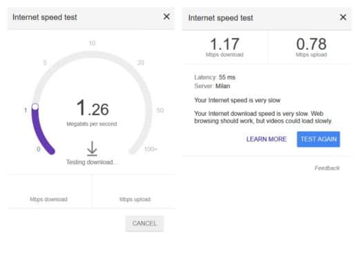 Verifique la velocidad de conexión - Prueba de velocidad de Internet