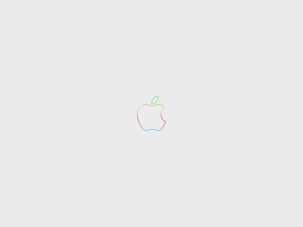 aniversario-apple-logo-rainbow-white wallpaper