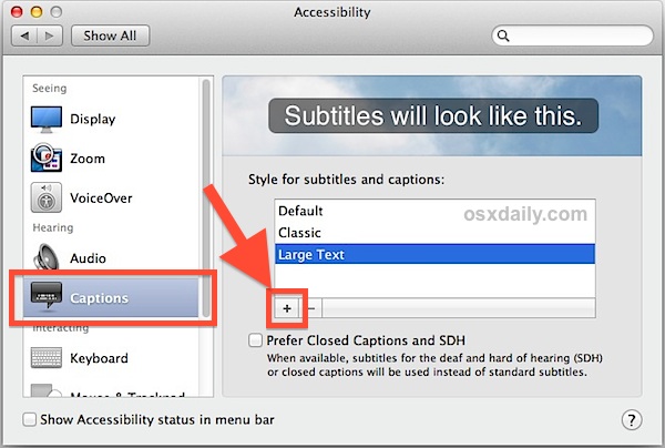 Cree subtítulos de video personalizados en Mac OS X. 