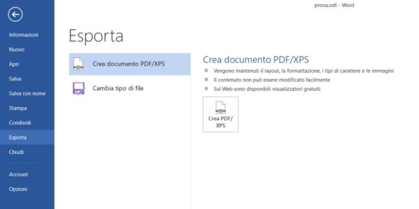 Crear documento PDF / XPS