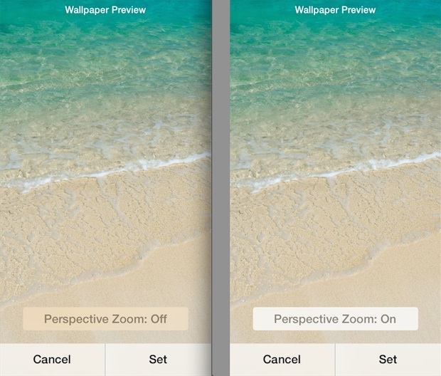 Perspective Zoom cambia el fondo de pantalla en movimiento en iOS