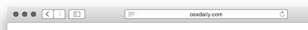 URL incompleta mostrada en Safari para Mac OS X.
