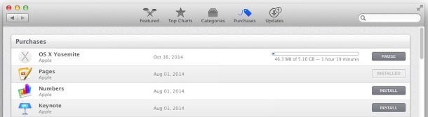 Descarga OS X Yosemite en la App Store