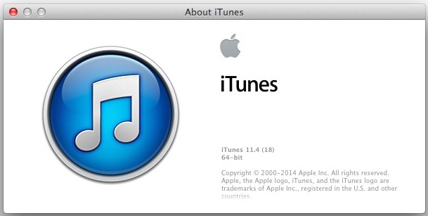 iTunes 11.4 se ha movido de iTunes 12
