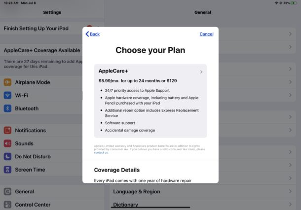 Elija el plan de garantía AppleCare para iPhone o iPad